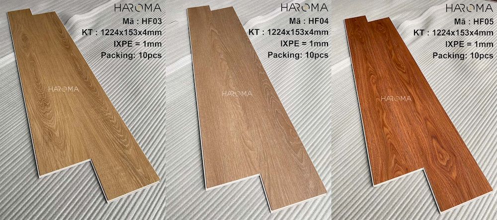 Bộ mẫu sàn nhựa hèm khóa thiết kế giả gỗ sang trọng