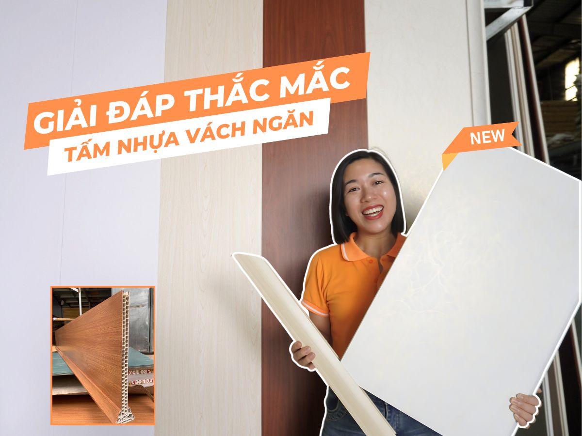 Giải đáp tất tần tật thắc mắc về vách ngăn 2 mặt nhựa giả gỗ