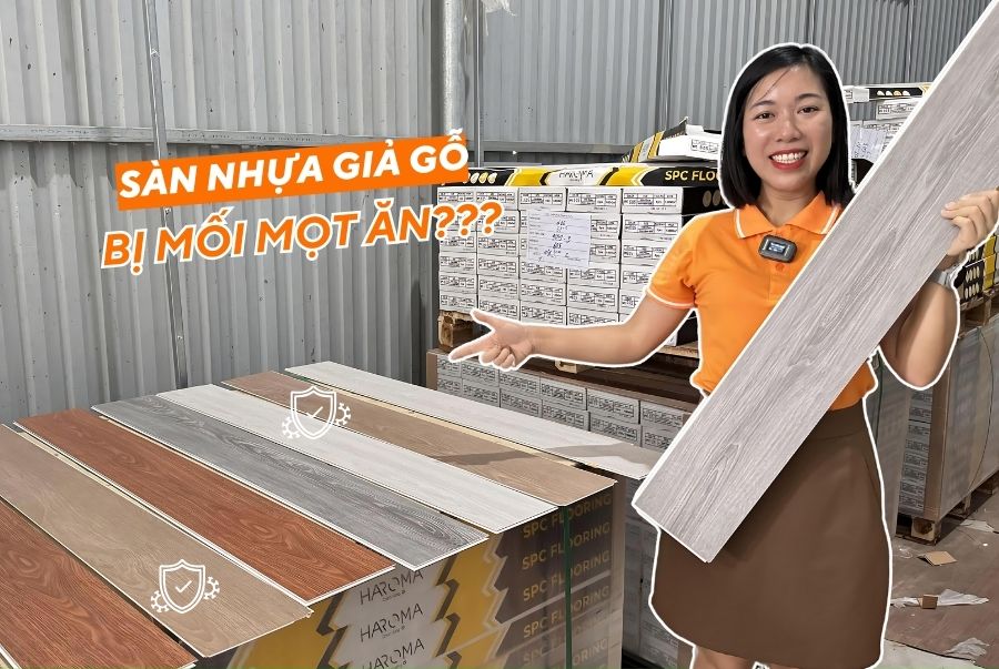 Lát sàn nhựa giả gỗ có bị mối mọt hay không?