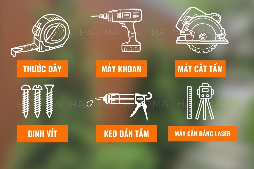Chuẩn bị trước khi thi công trần gỗ nhựa ngoài trời