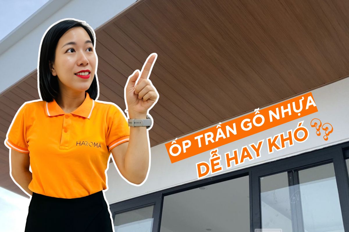 Ốp trần gỗ nhựa ngoài trời có khó không?