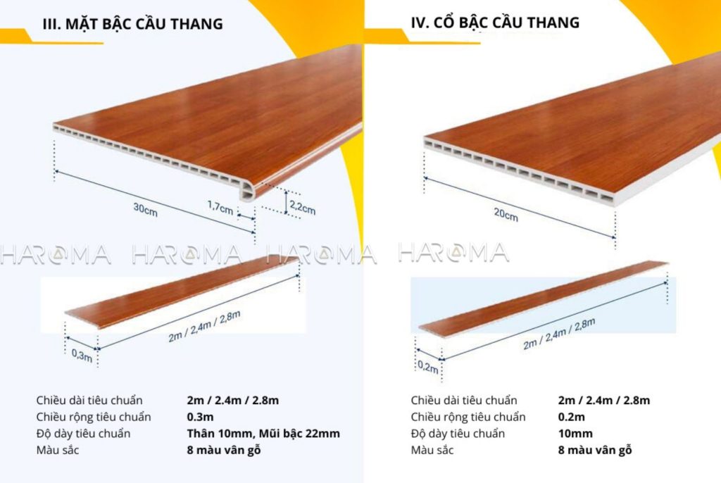 Mặt bậc cầu thang nhựa giả gỗ là gì?