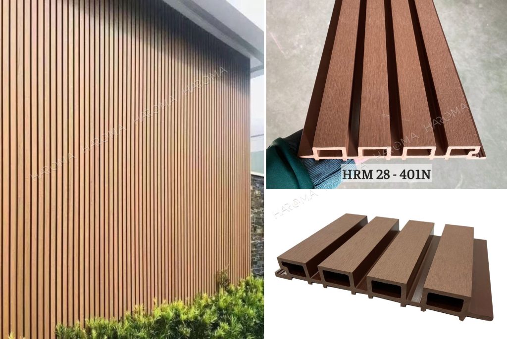 Lam sóng gỗ nhựa với các đường sóng chìm nổi tạo hiệu ứng thị giác độc đáo