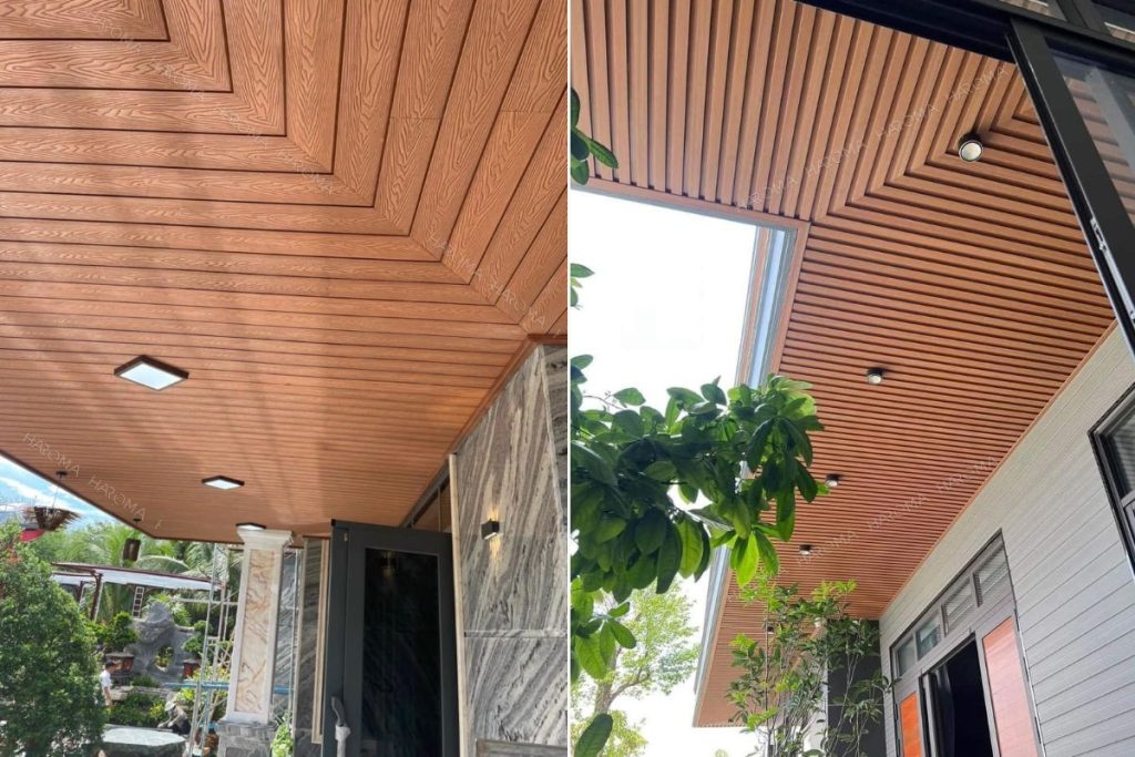 Tấm ốp gỗ nhựa có cả nhựa và gỗ nên có khả năng chống lại mọi tác động của thời tiết, khí hậu