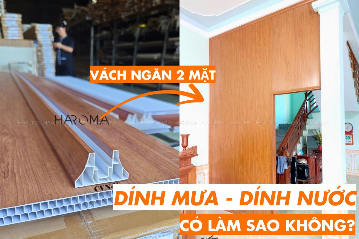 Vách ngăn 2 mặt dính mưa, dính nước có làm sao không?