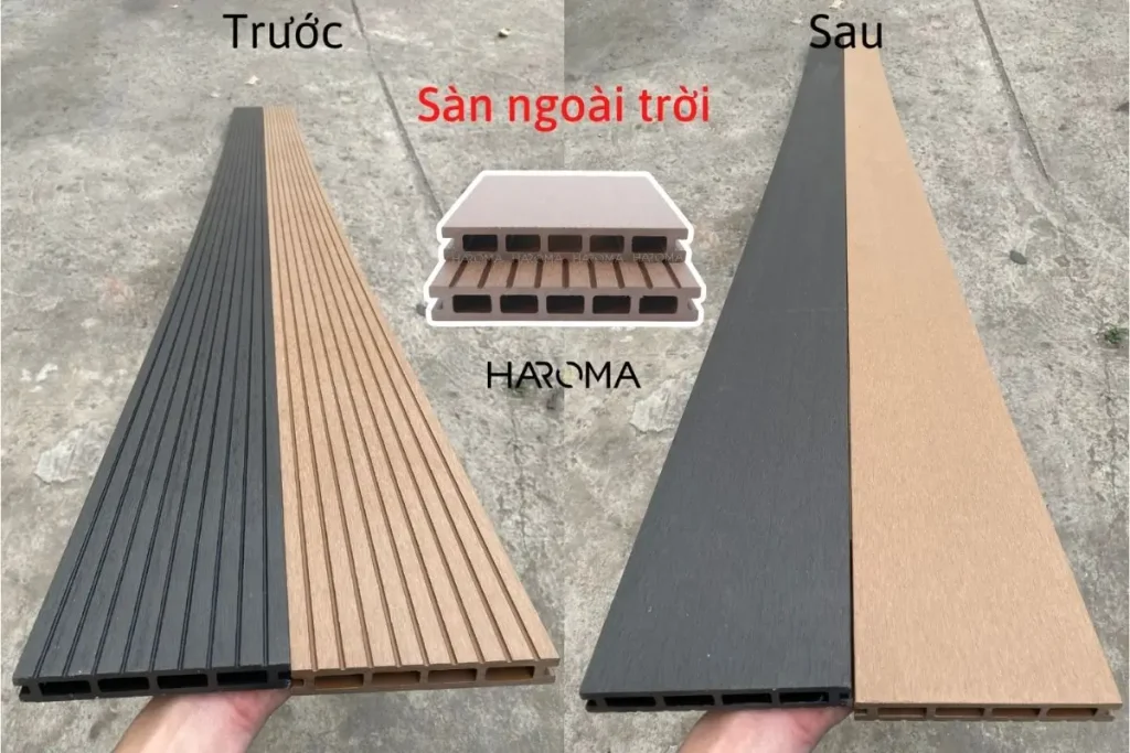 Sàn gỗ nhựa ngoài trời là vật liệu có thể sử dụng để lát bậc tam cấp chất lượng