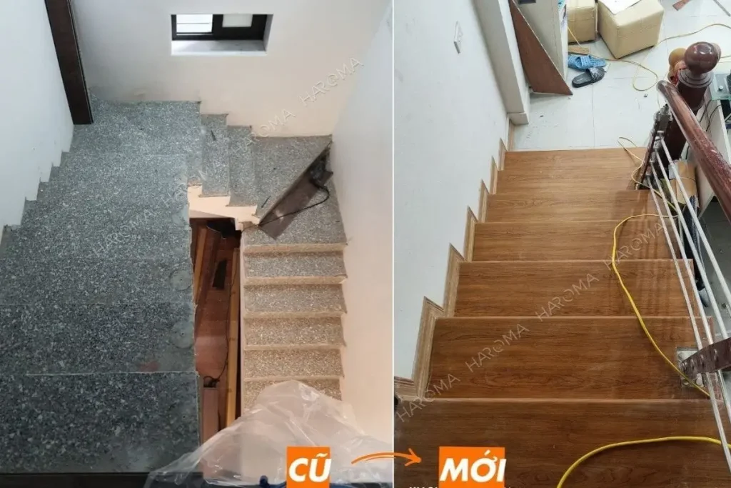 Bí quyết để bậc cầu thang nhựa giả gỗ luôn như mới 