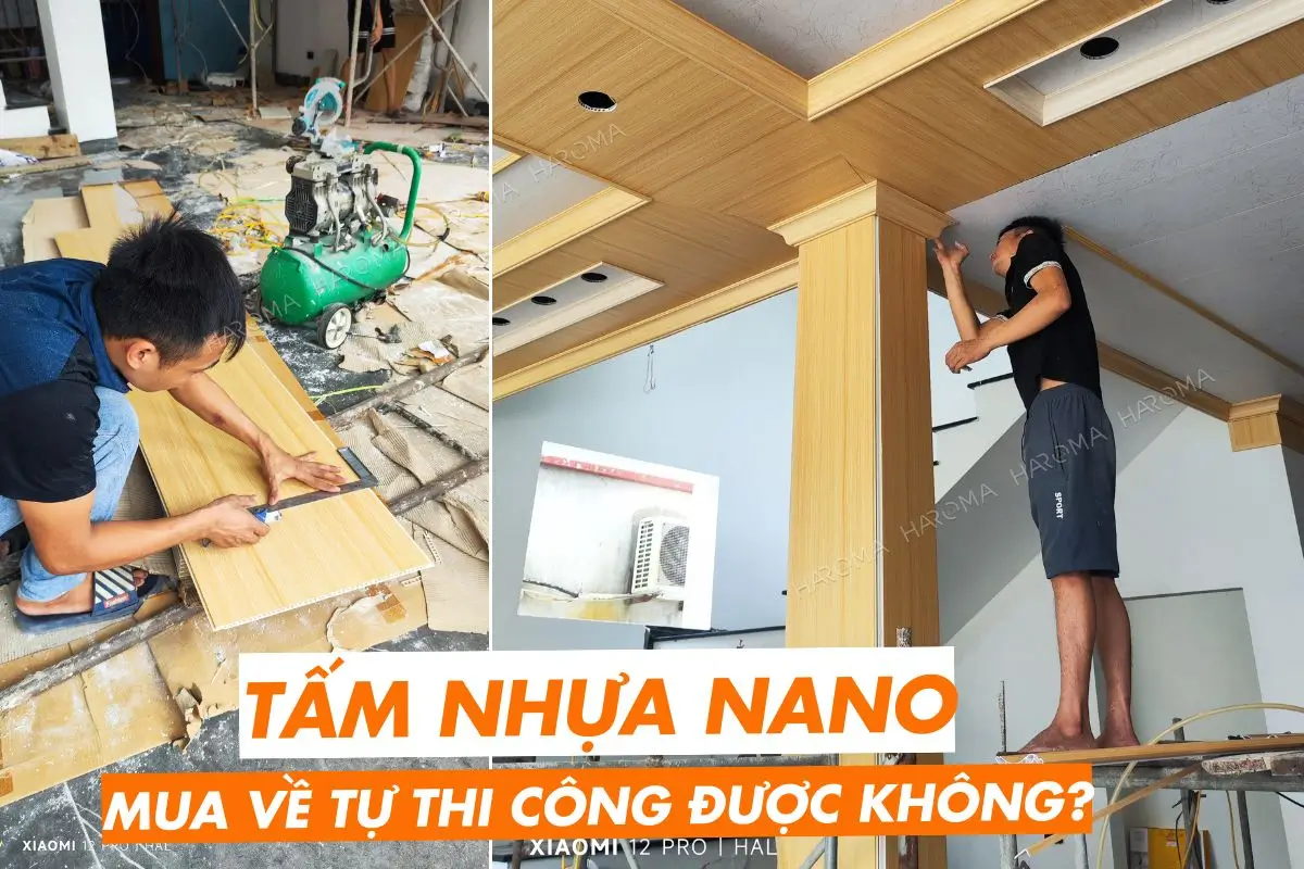 Tấm ốp nhựa nano mua về tự thi công được không?