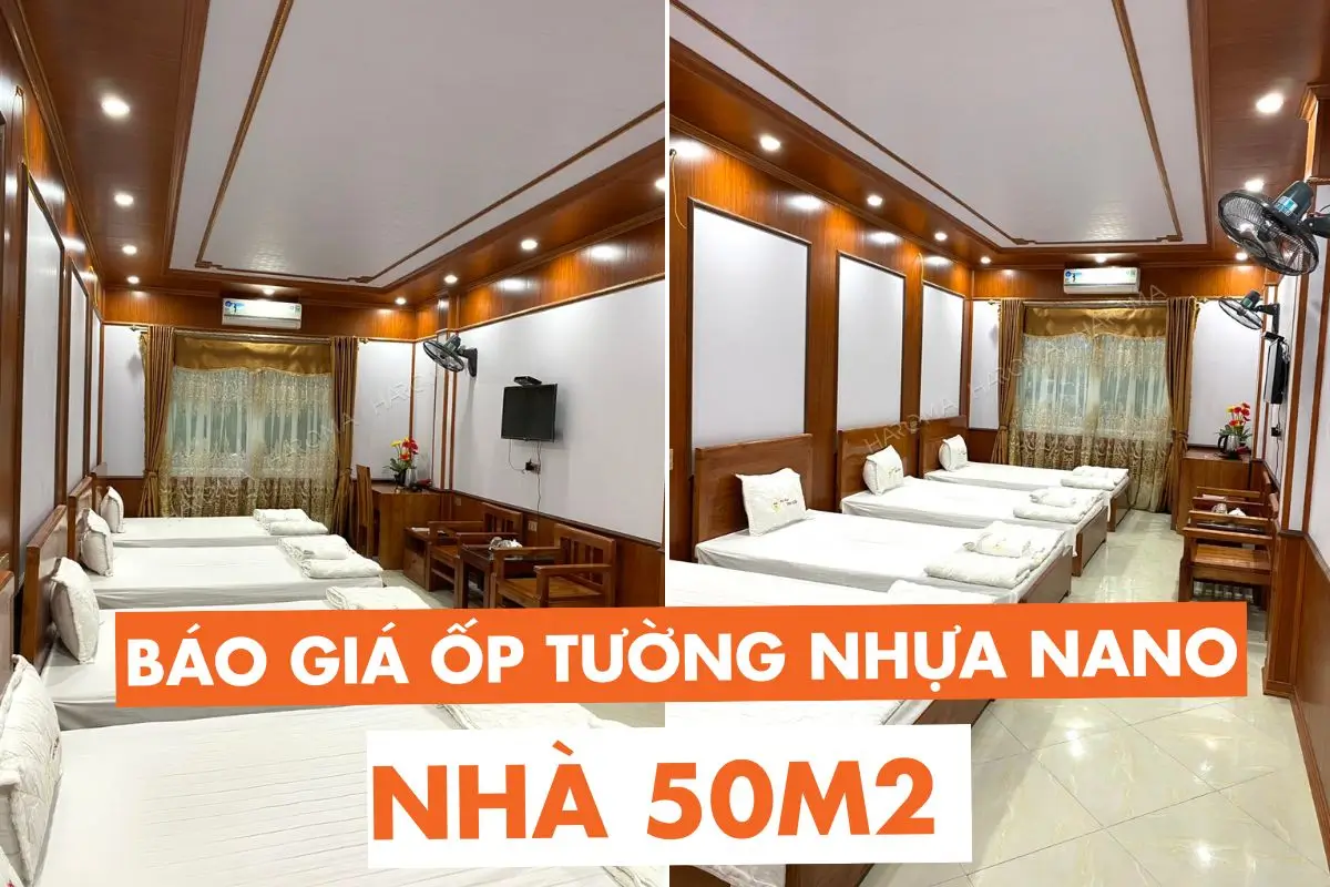 Nhà 50m2 ốp tường nhựa nano hết bao nhiêu tiền?