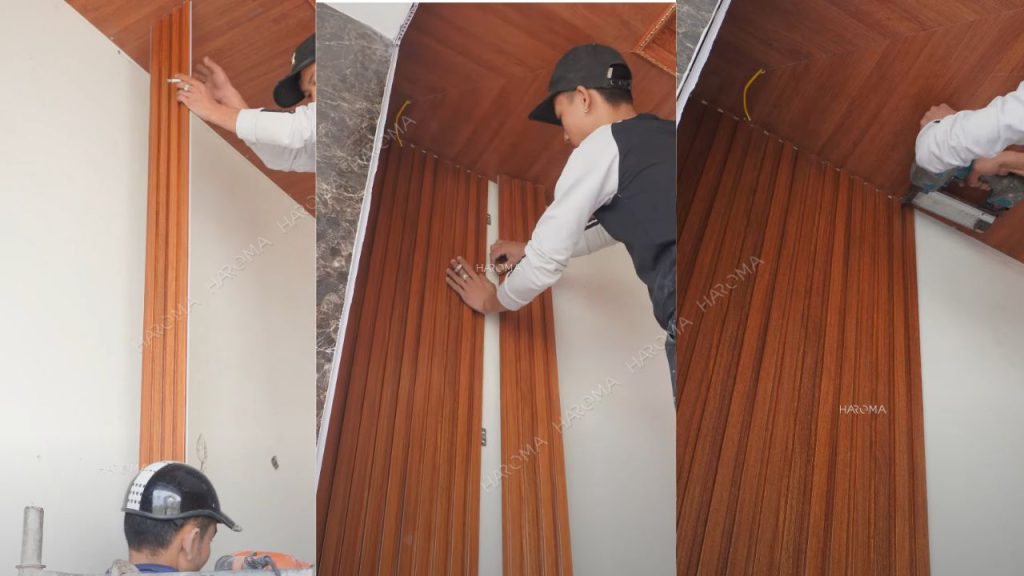 Thi công lam sóng ốp tường
