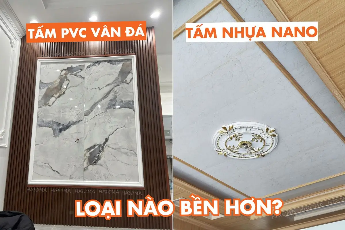 Tấm nhựa nano và tấm nhựa giả đá PVC tấm nào bền hơn?