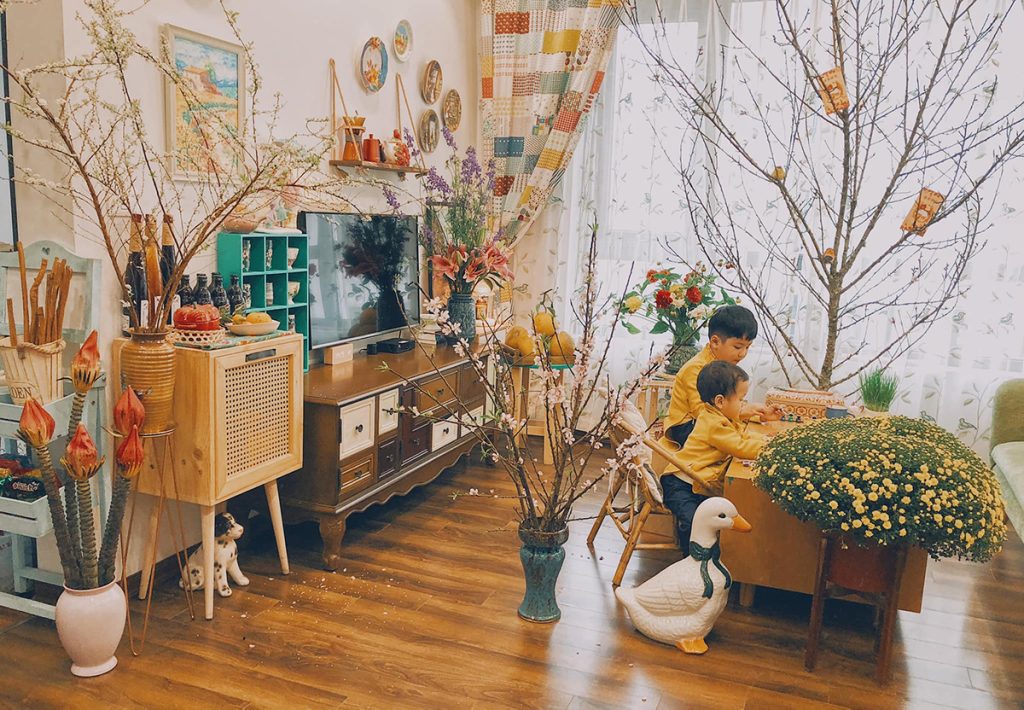 Sử dụng hoa cây cảnh trang trí nhà đẹp