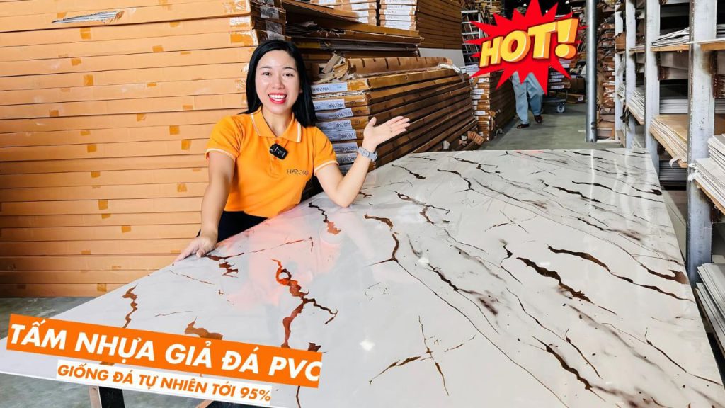 Tấm PVC vân đá kim sa được đánh giá cao bởi tính sang trọng