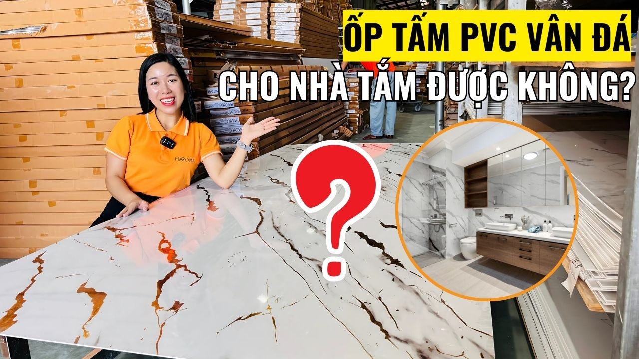 Tấm PVC vân đá có ốp cho nhà tắm được không?