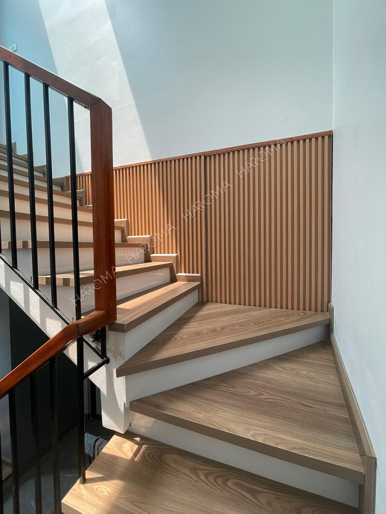 Ứng dụng lam sóng nhựa  giả gỗ trong trang trí nội thất