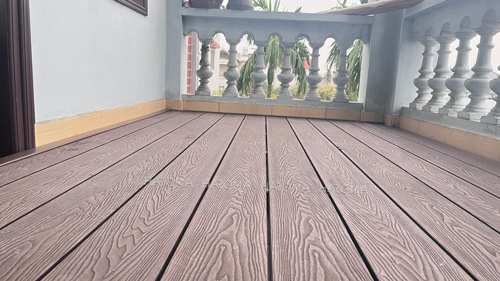 Công trình thi công sàn gỗ nhựa ngoài trời có độ bền cao