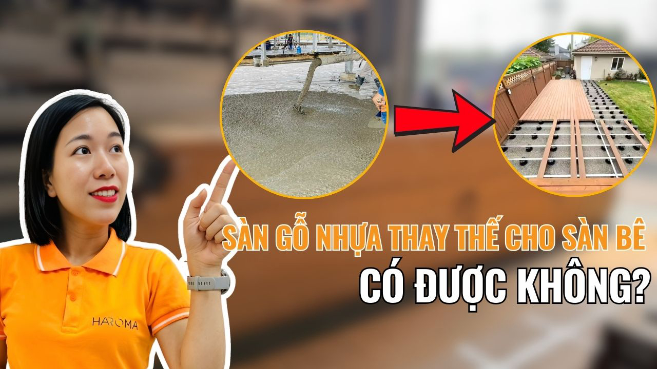 Sàn gỗ nhựa thay thế cho sàn bê tông được không?