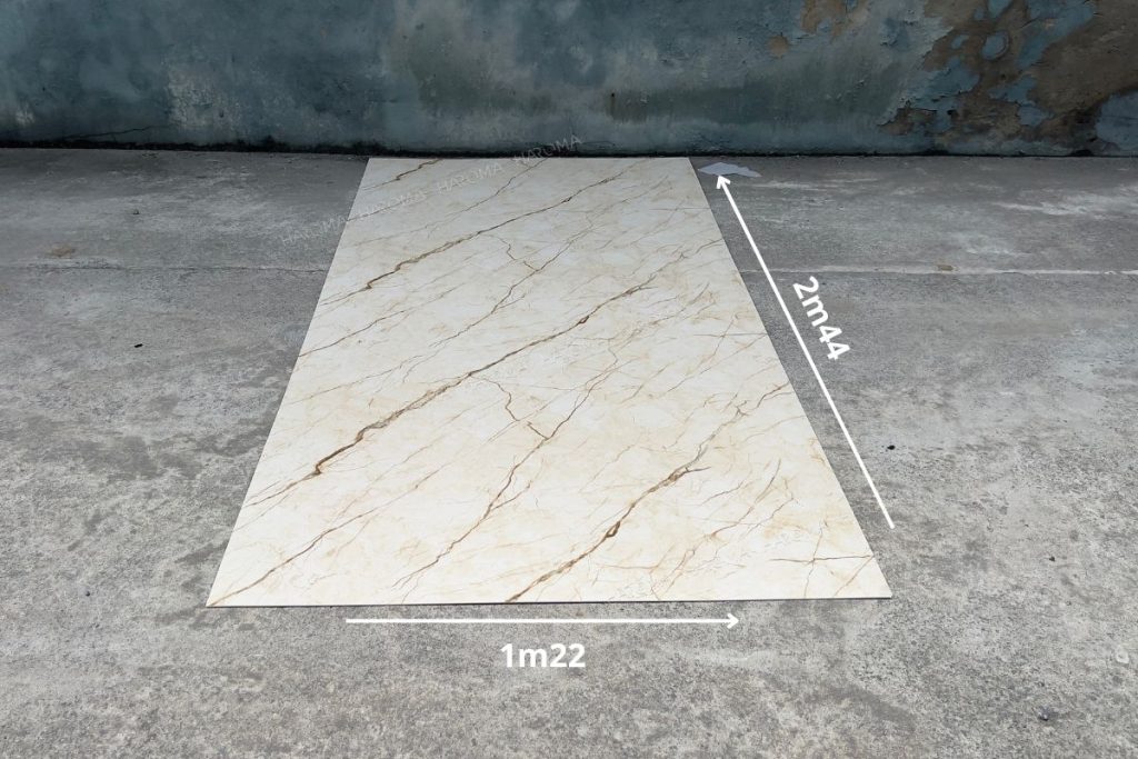 Tấm PVC vân đá có kích thước bản lớn 1m22x2m44 mô phỏng vân đá tự nhiên