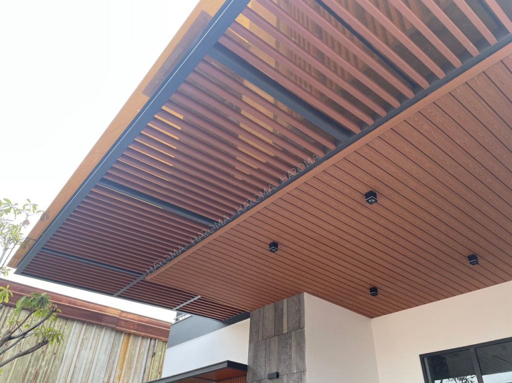 Gợi ý mẫu trang trí với tấm ốp mái hiên ngoài trời