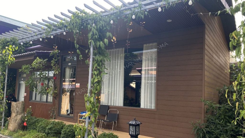 Thanh lam hộp nhựa giả gỗ tạo giàn hoa Pergola trang trí