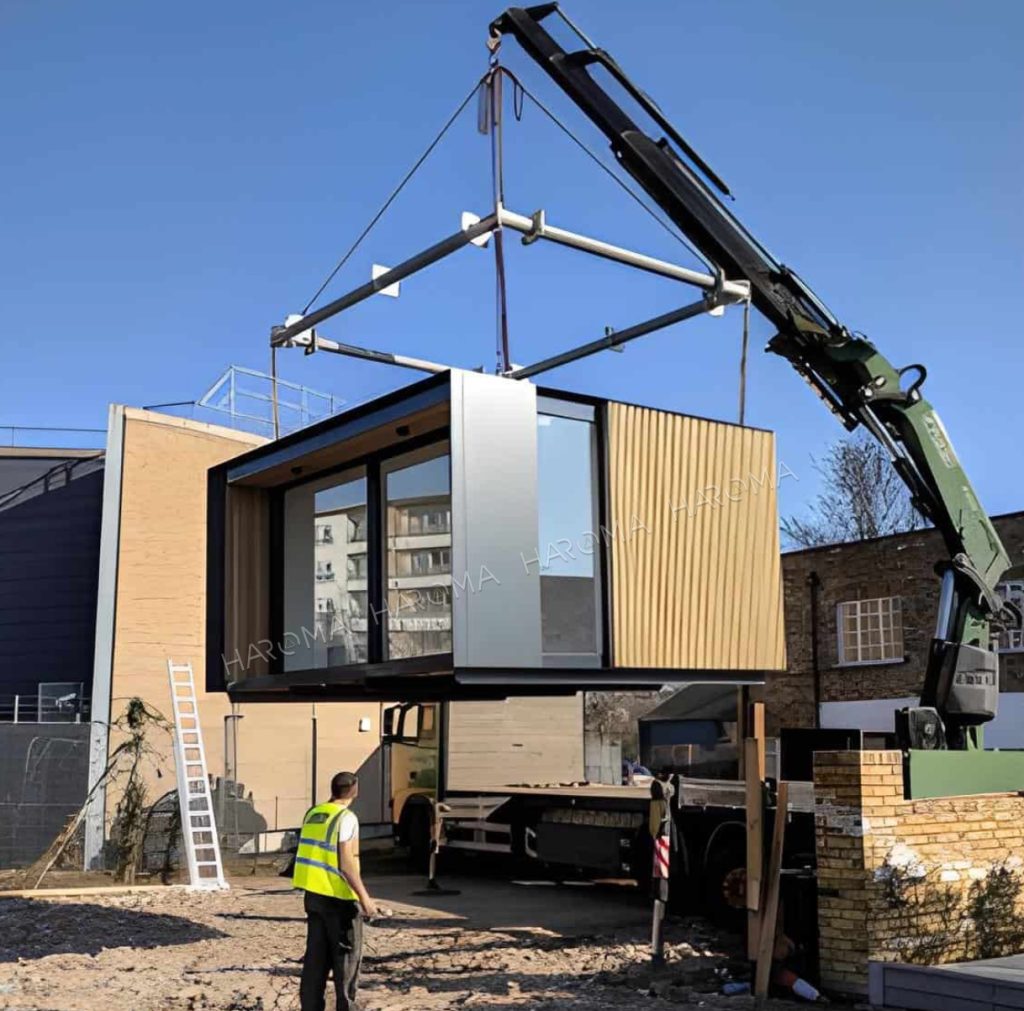 Thi công nhà lắp ghép mini nhanh chóng và đơn giản nhờ các cấu kiện được thiết kế và đồng bộ sẵn