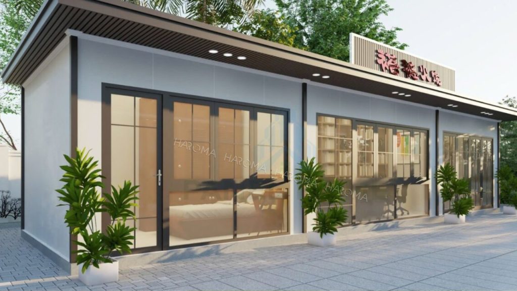 Nhà lắp ghép mini cấp 4 đơn giản nhưng không kém phần hiện đại