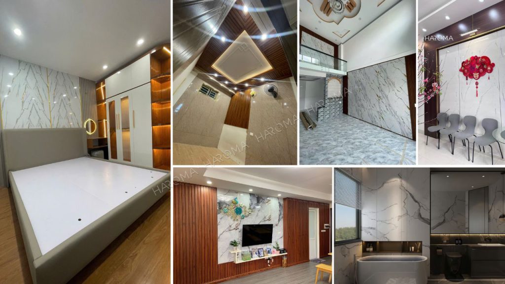 Ứng dụng tấm PVC vân đá trong trang trí nội thất