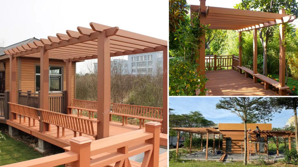 Thiết kế Pergola từ gỗ nhựa