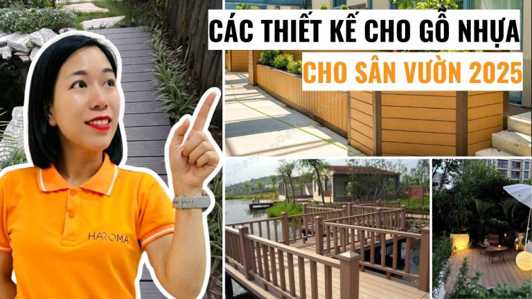 Các thiết kế cho gỗ nhựa ngoài trời cho sân vườn 2025