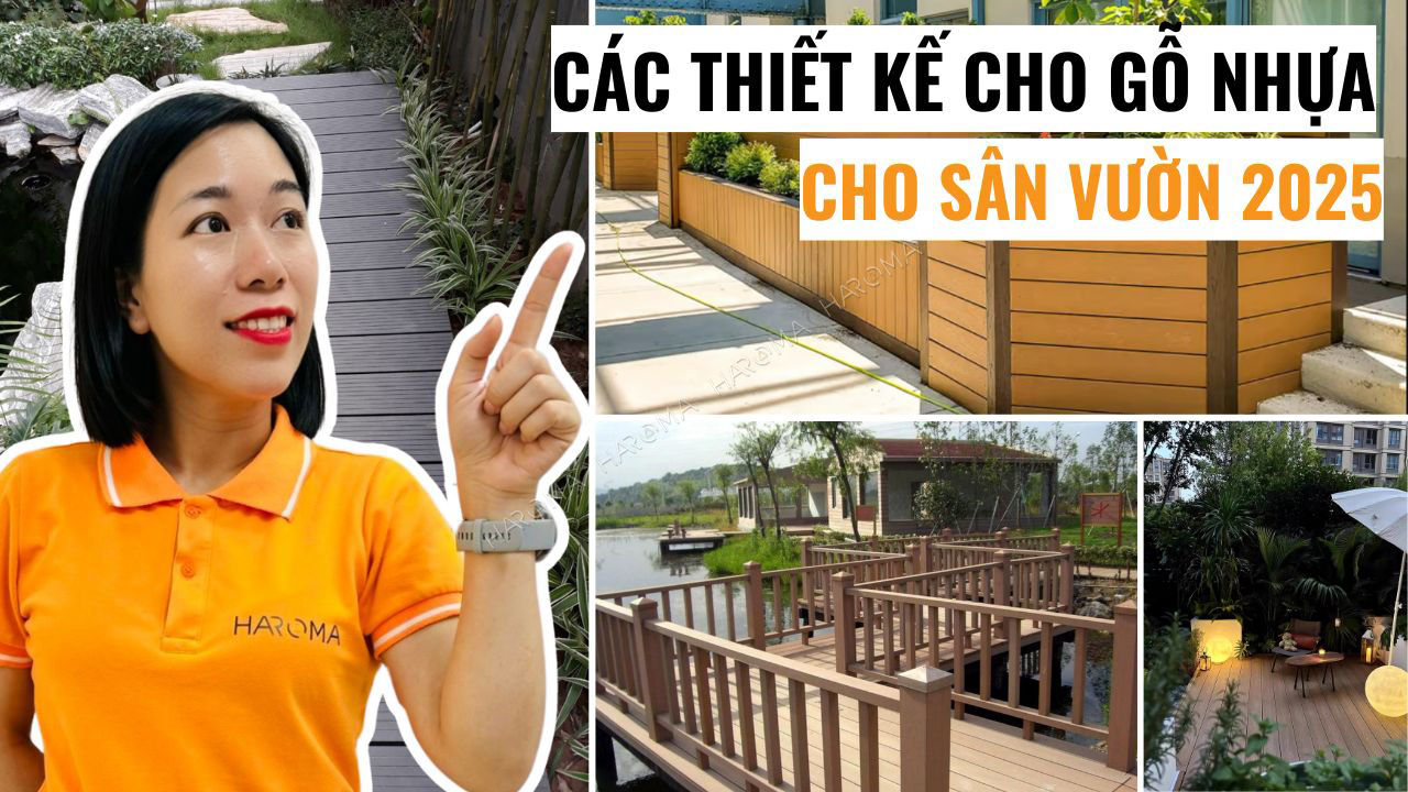 Các thiết kế cho gỗ nhựa ngoài trời cho sân vườn 2025