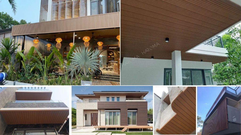 Ứng dụng tấm ốp gỗ nhựa ngoài trời trang trí ngoài trời