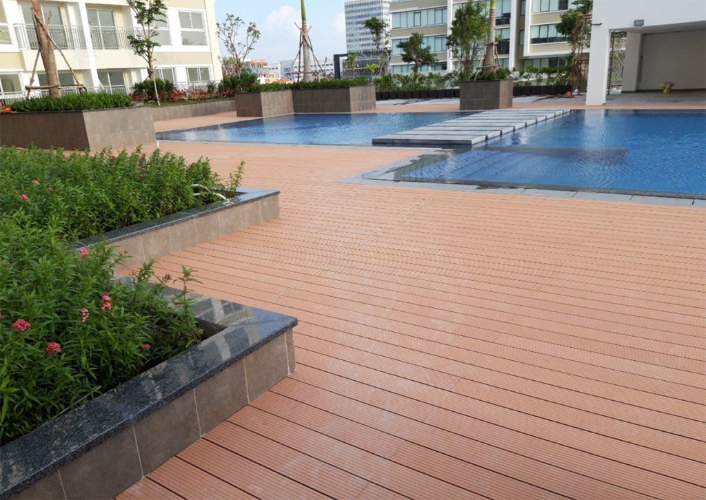 Vật liệu lát sàn bể bơi có tác động đến thẩm mỹ công trình hồ bơi