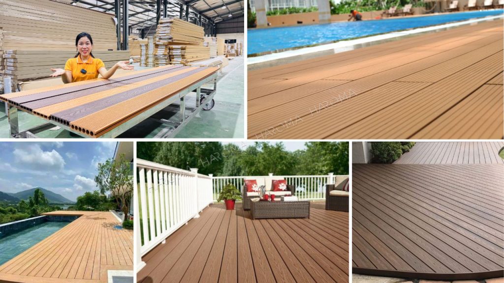 Sàn gỗ nhựa ngoài trời ứng dụng linh hoạt trong trang trí ngoại thất