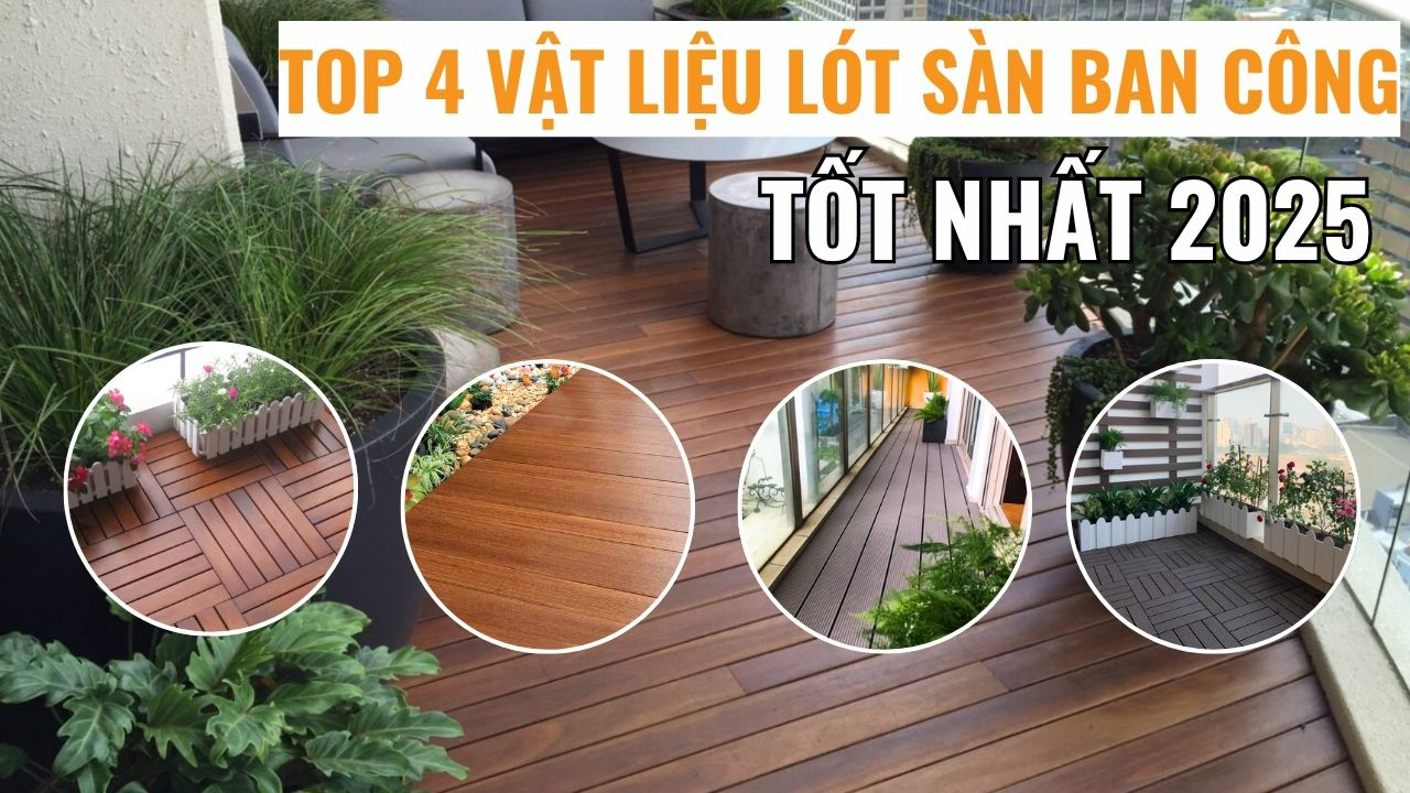 Top 4 Vật liệu lót sàn ban công tốt nhất 2025