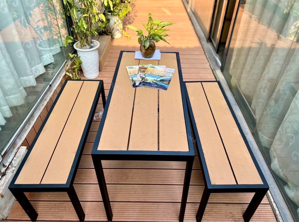 Gỗ nhựa composite quyết định trực tiếp độ bền và vẻ đẹp của bộ bàn ghế