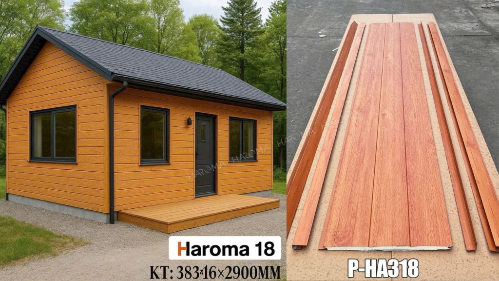 Tấm tôn xốp cách nhiệt ốp tường được phủ lớp sơn tạo thẩm mỹ cho khu vực ngoại thất