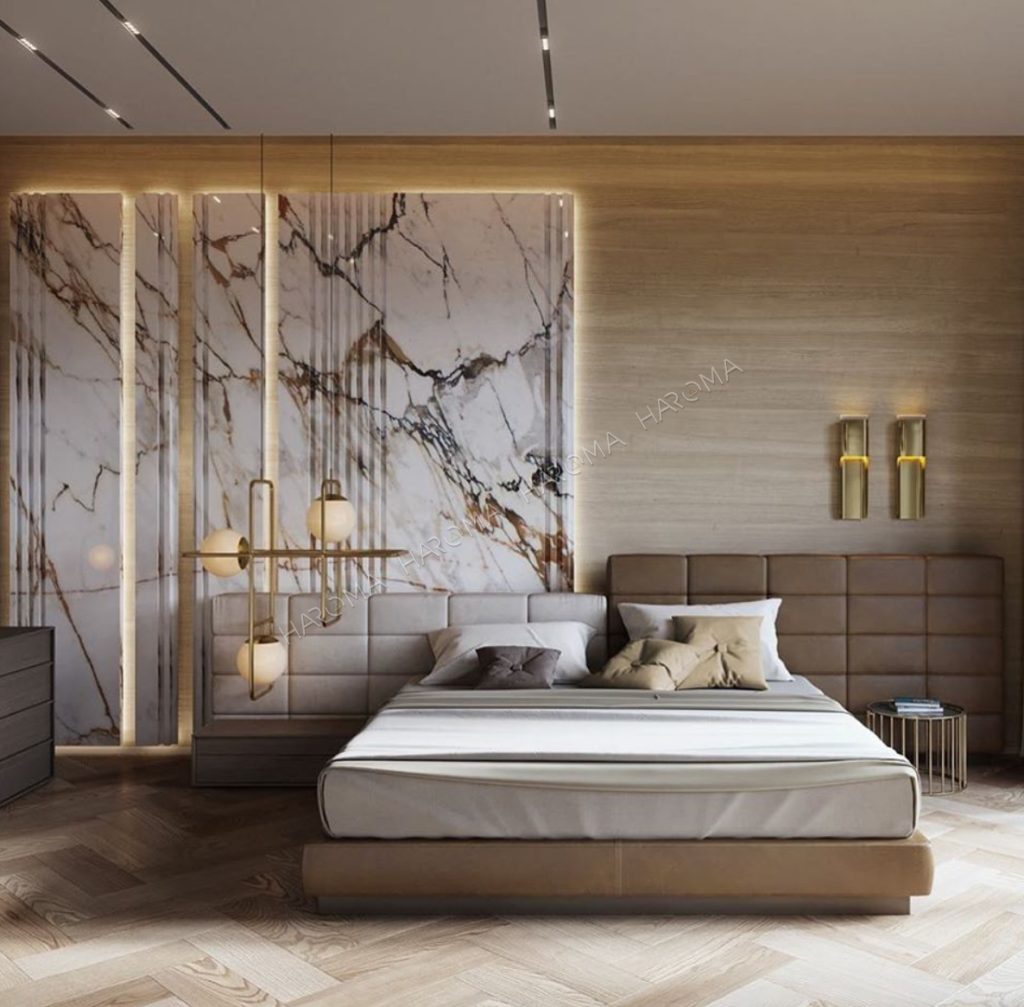 Vách đầu giường gỗ nhựa than tre 