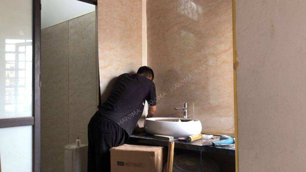 Tấm nhựa giả đá PVC được sử dụng cho nhà tắm