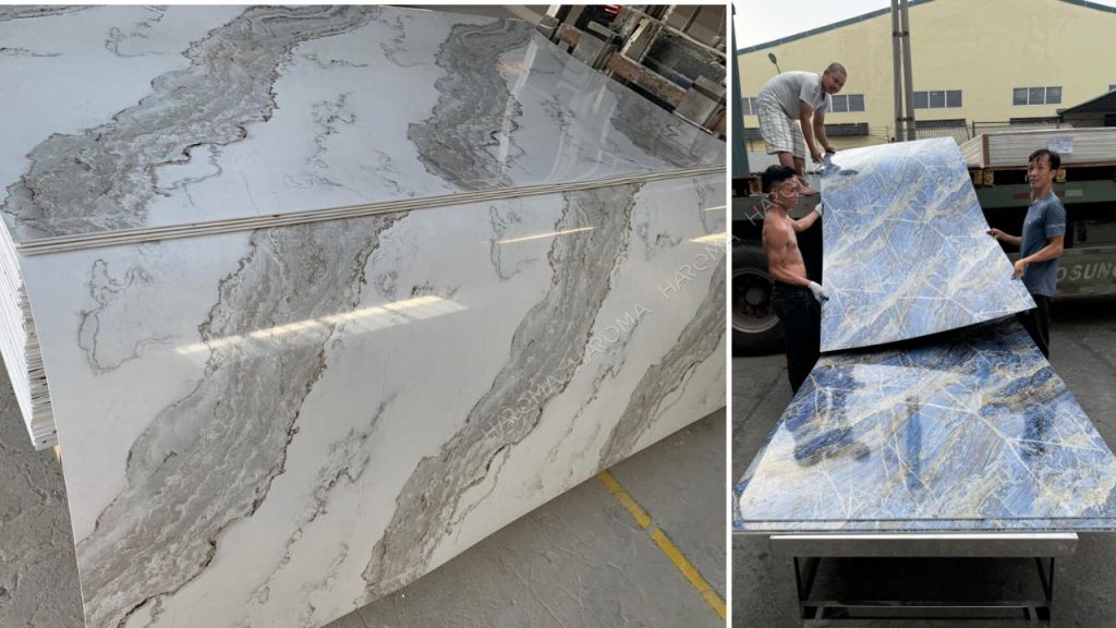 Tấm PVC vân đá Haroma sở hữu mẫu ma đa dạng