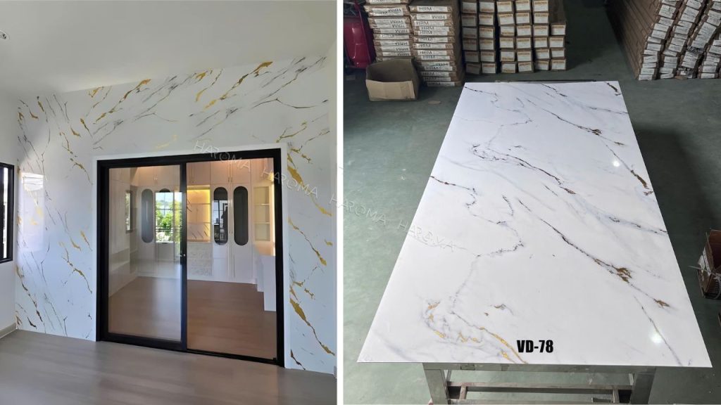 Ứng dụng tấm PVC vân đá trong trang trí nội thất