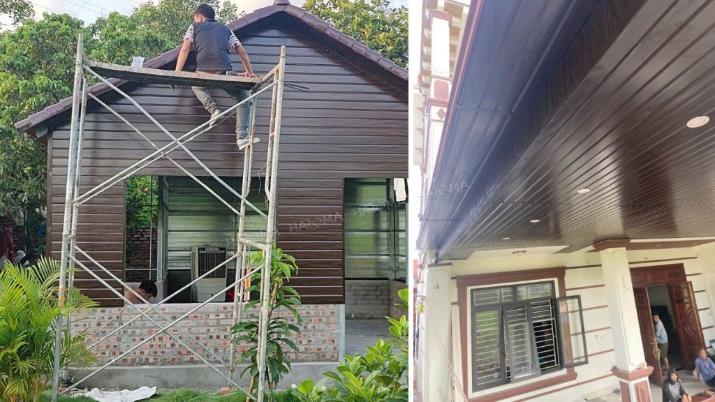 Ứng dụng tấm panel ốp tường trong trang trí ngoại thất