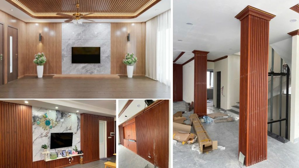 Tấm nhựa ốp tường lam sóng linh hoạt trong trang trí nội thất