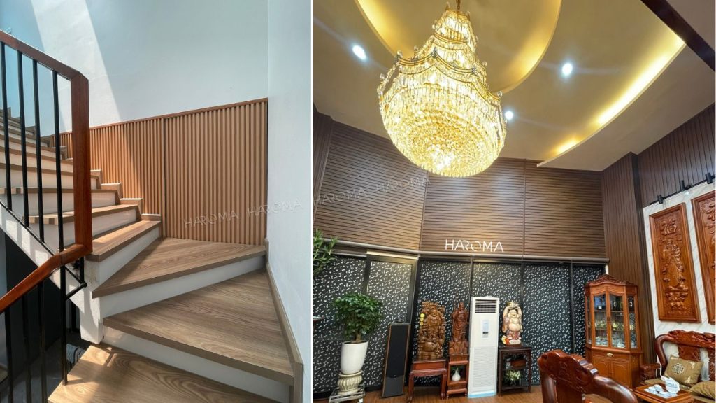 Tấm nhựa ốp tường lam sóng sở hữu thiết kế linh hoạt phù hợp với nhiều không gian