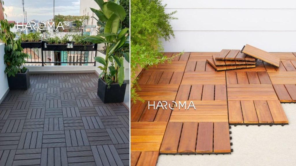 Các kiểu thi công vỉ sàn gỗ nhựa ngoài trời