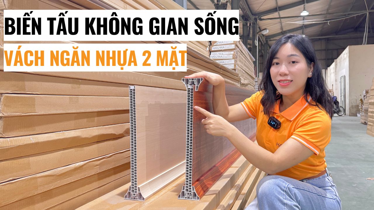 Biến tấu không gian sống với vách ngăn nhựa 2 mặt thế hệ mới của Haroma