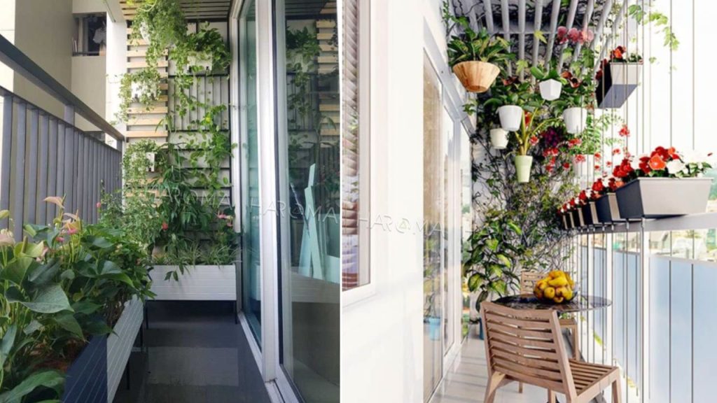 Giàn treo hoa bằng kim loại