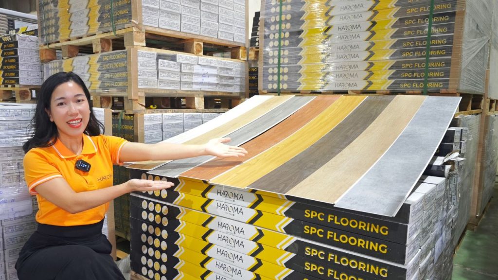 Sàn nhựa hèm khóa vân gỗ xi măng