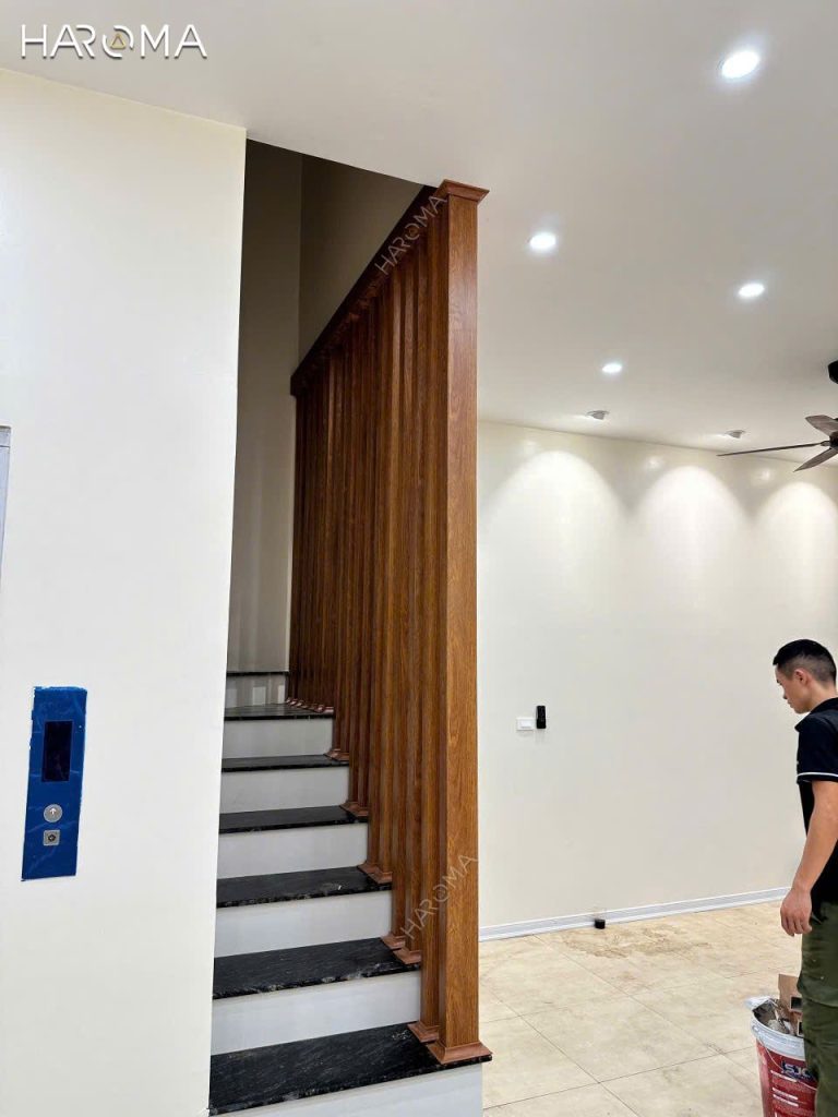 Công trình lam hộp nhựa thực tế