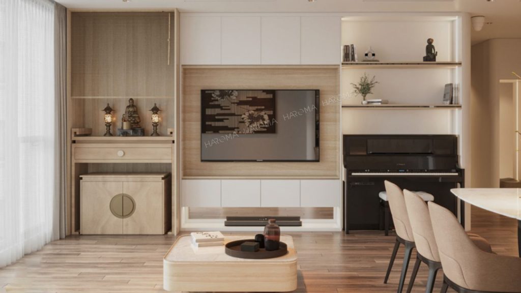 Các kiểu trang trí bức vách tivi được nhiều người lựa chọn