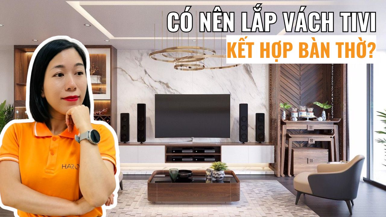 Có nên lắp vách tivi kết hợp bàn thờ? Gợi ý mẫu đẹp – chuẩn phong thủy cho mọi không gian